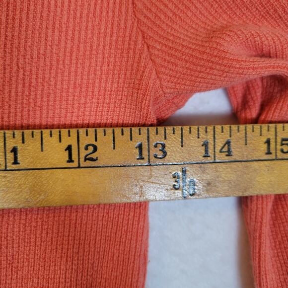Free People Womens Trixie Beach Maxi Ribbed Knit Sweater Dress Size Small Orange - Picture 7 of 9